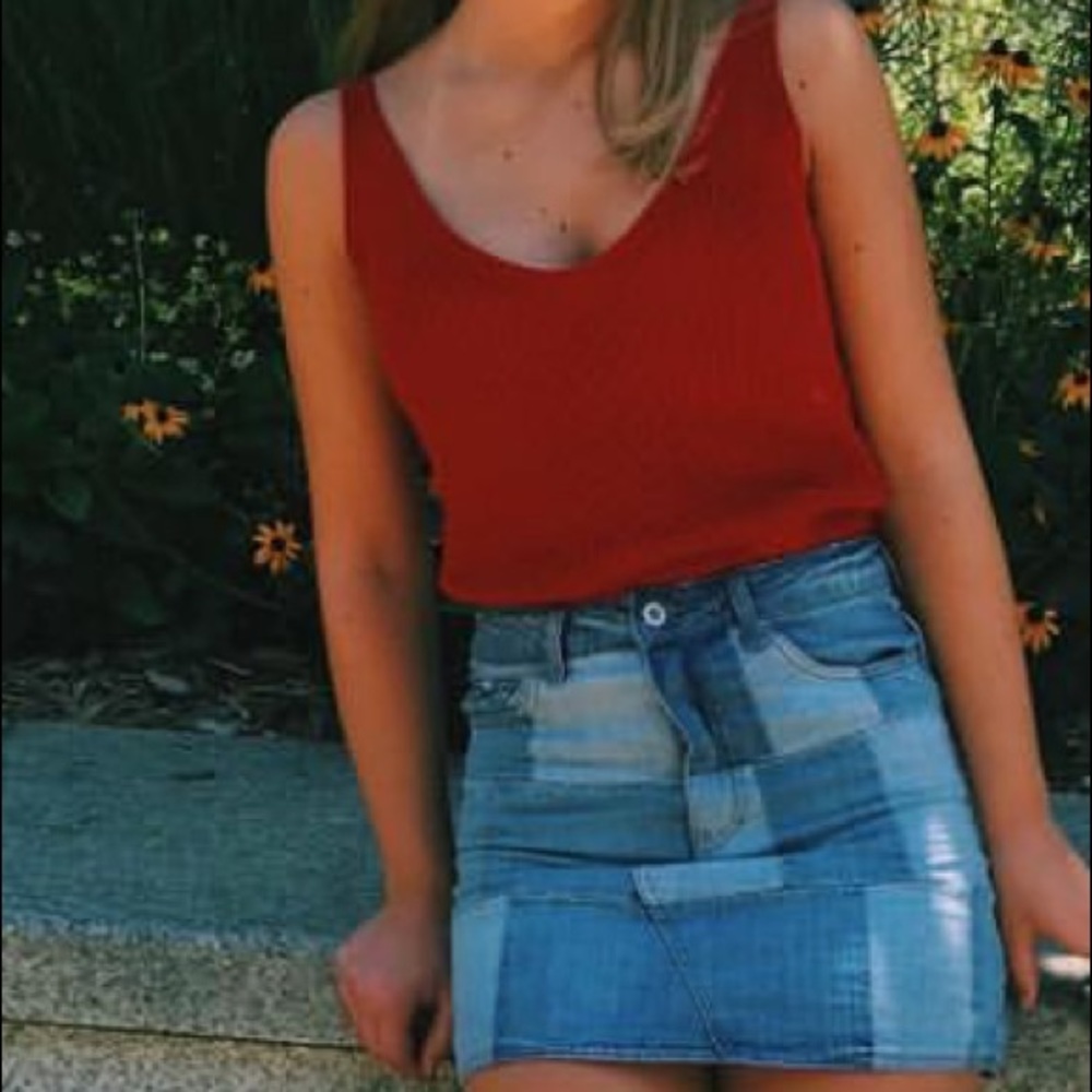 red brandy melville sweater tank top